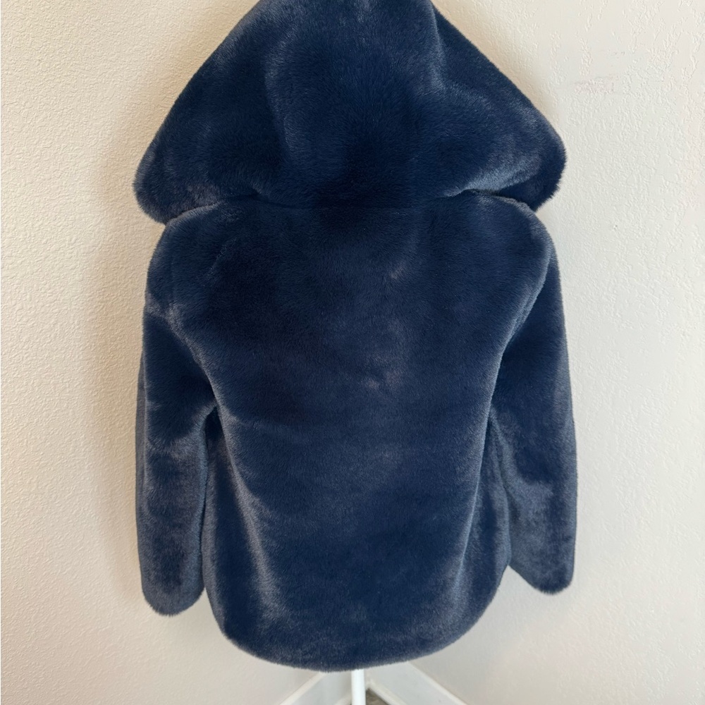 Women's Abbie Hooded Faux Fur Jacket Jacket By H Brand From Saks - Navy Blue View 3